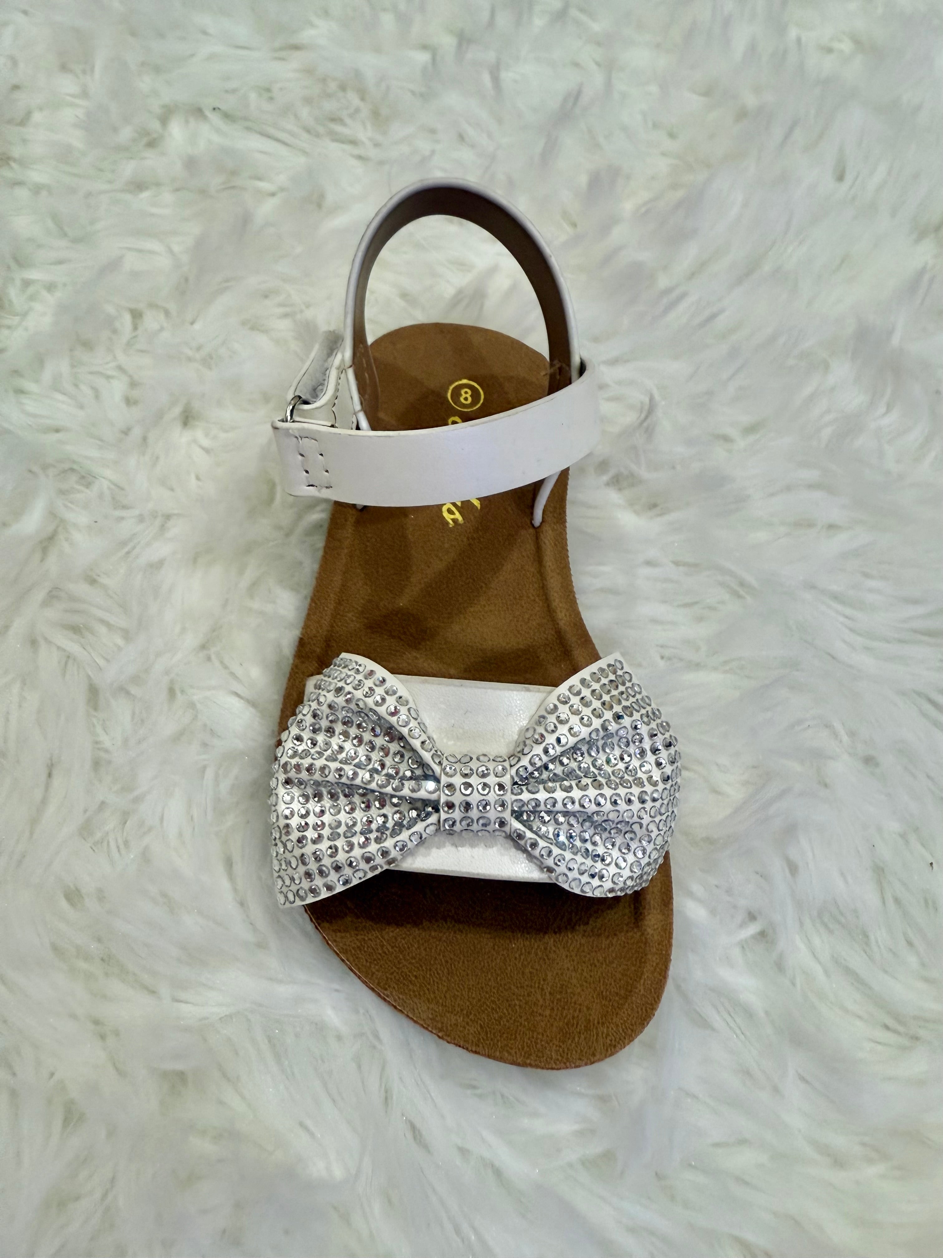White Bow Sandals
